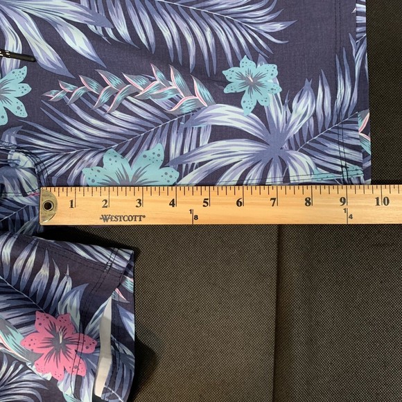 Hurley Board Short Men's Size 28 Swim Shorts Floral Blue Obsidian EUC - Picture 4 of 6